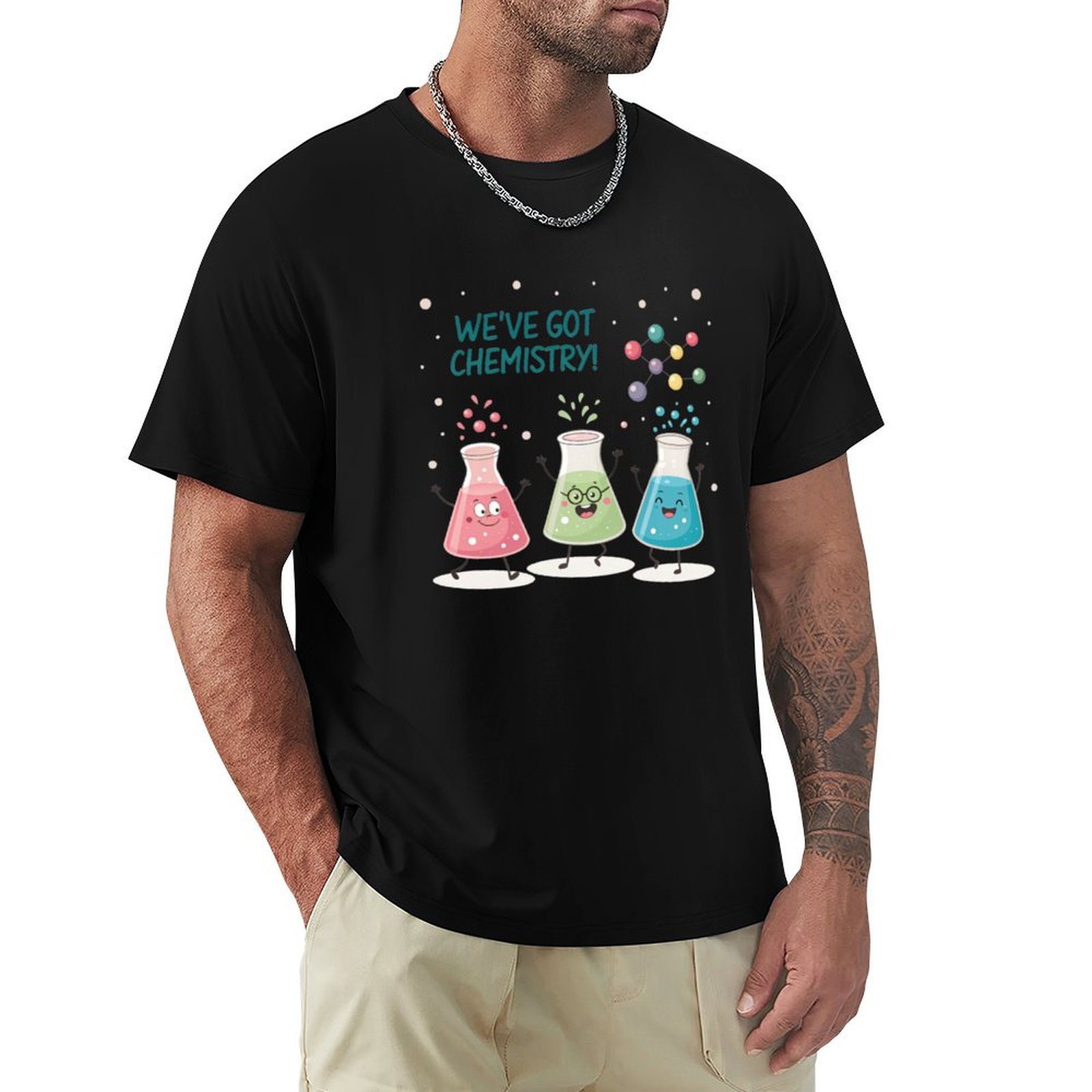 Science Buddies - Camiseta Science Beaker Buddies, talla grande,