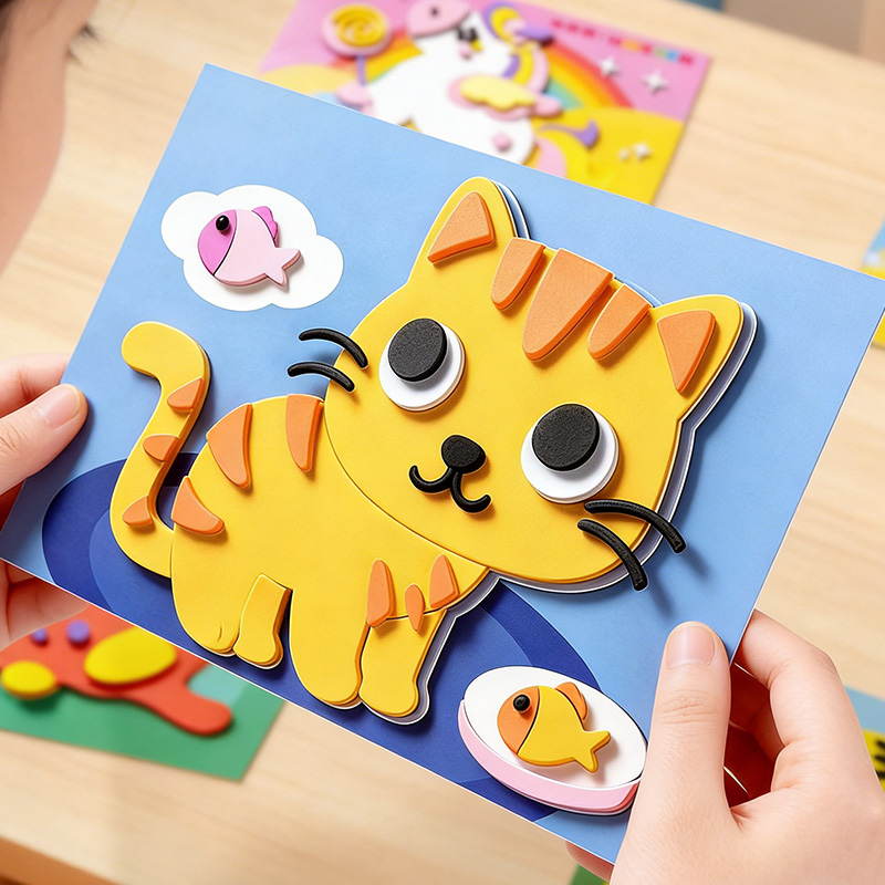 Science Project Diy - Pegatinas 3D para Niños, 10 Hojas