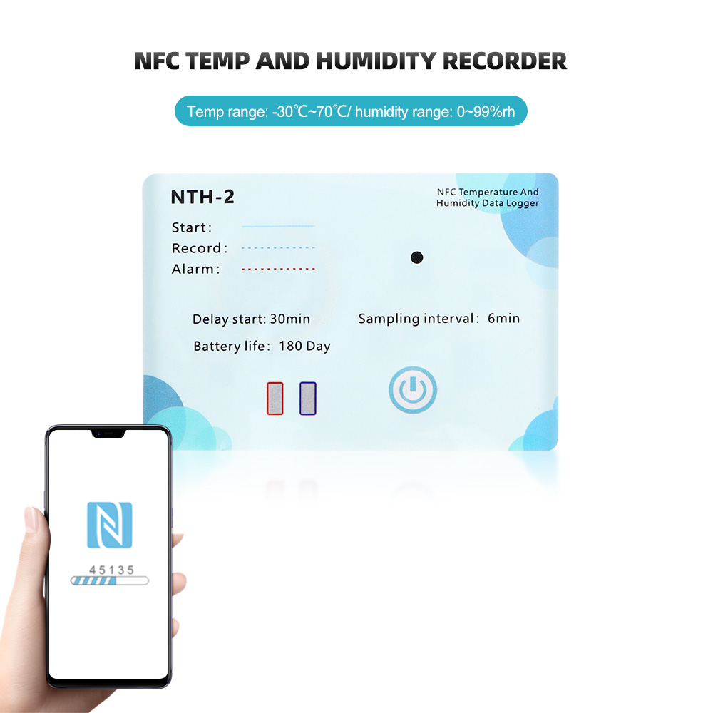 Weather Station Indoor - Registrador de temperatura de inducción NFC
