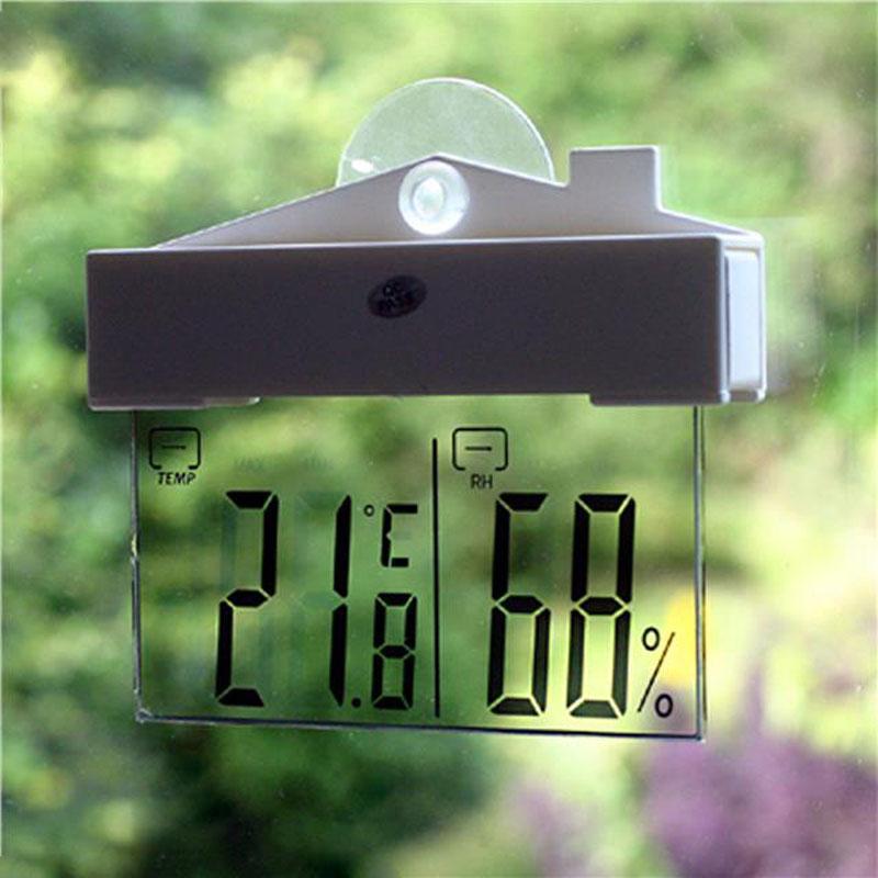 Weather Station Indoor - Termómetro Digital para Ventana con Ventosa,