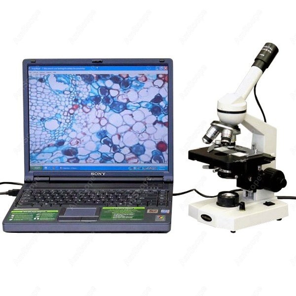 Microscope Compound 40X - Microscopio Compuesto Monocular para Estudiantes AmScope