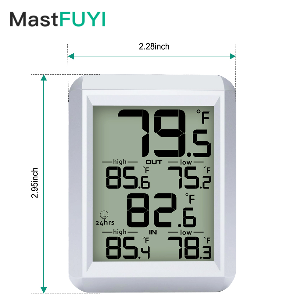 Weather Station Indoor - MASTFUYI Termómetro digital para interiores y
