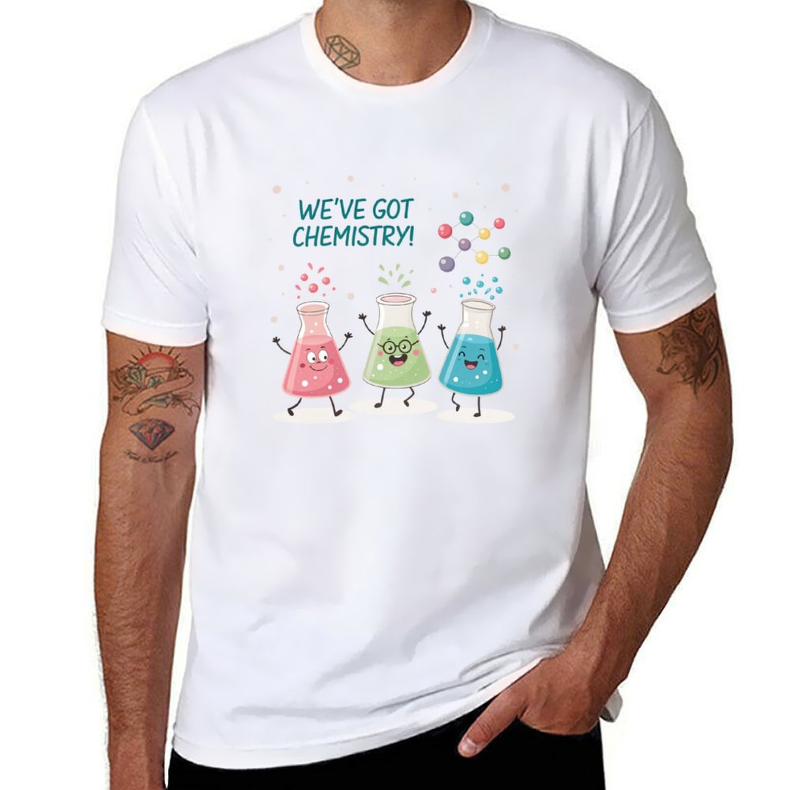 Science Buddies - Camiseta Science Beaker Buddies, Camiseta de