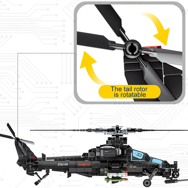 SEMBO 732 Uds helicóptero mili - Solar System Orrery reseña y precio